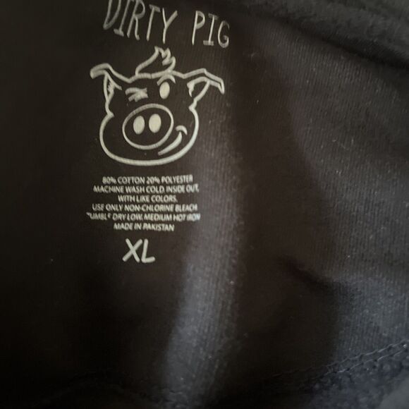XL Dirty Pig black man hudy cotton/polyester machine wash made in Pakistan - Picture 3 of 8